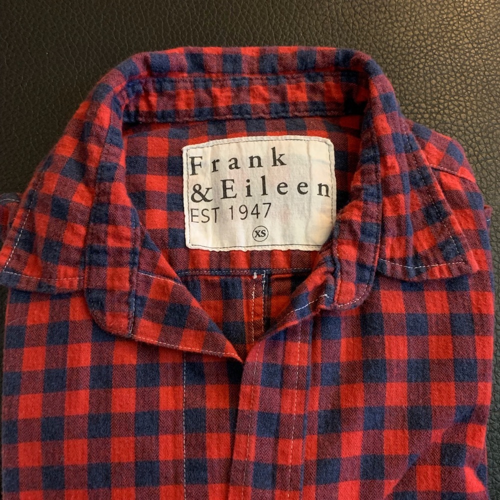 Frank & Eileen Flannel cotton check shirt XS